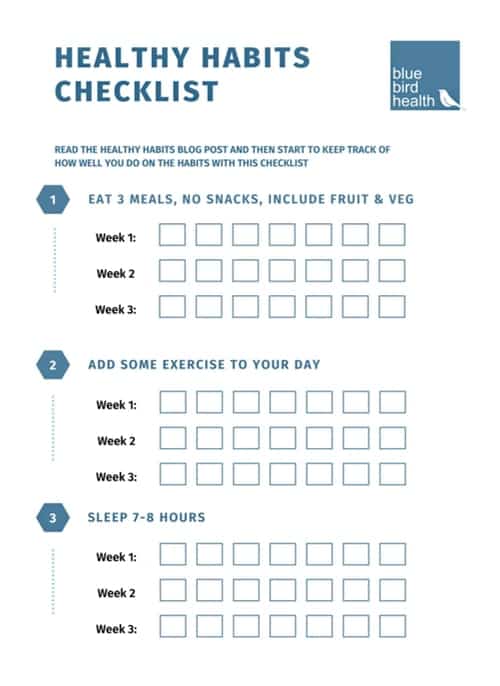 Healthy Habits Checklist